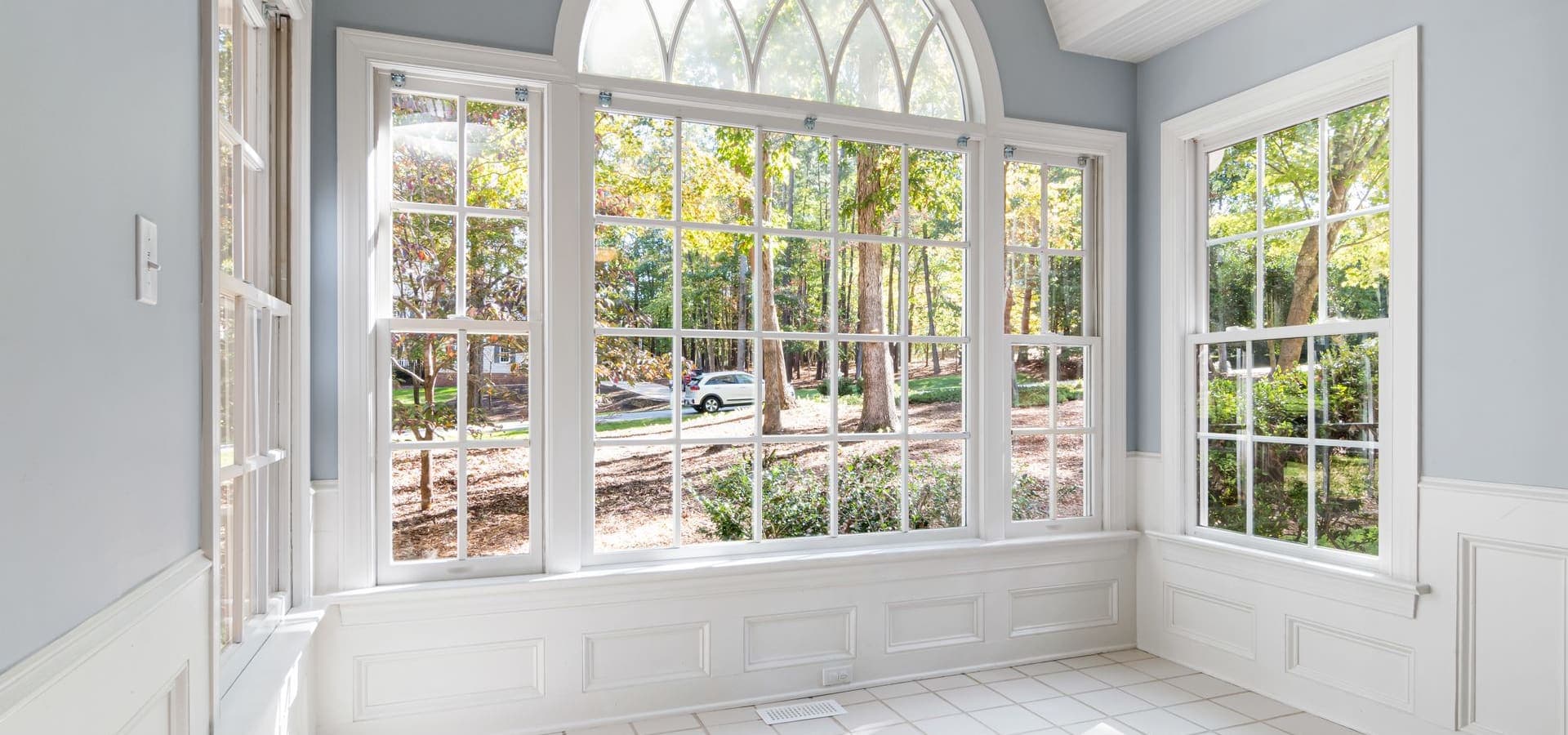 Soundproof double glazed uPVC window